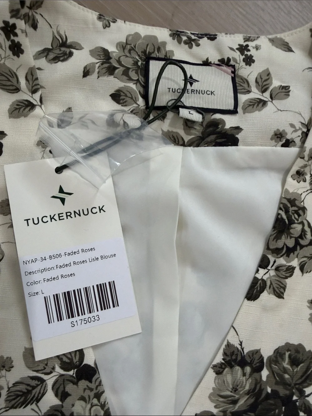 Tuckernuck Lisle Faded Roses Peplum Blouse NWT | Size Large